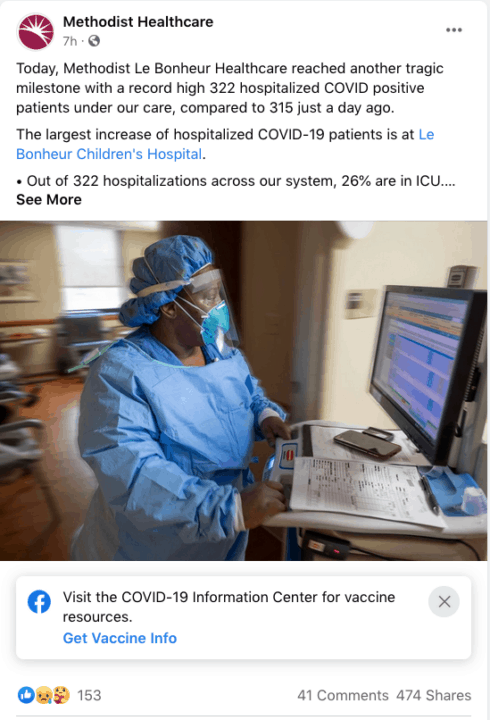 El aumento de casos de COVID-19 en el sistema de salud de Memphis está causando preocupación en todo el estado | by rodrigodominguez