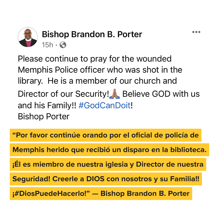 Oficial de policía de Memphis sigue luchando por su vida luego de recibir disparo | by rodrigodominguez