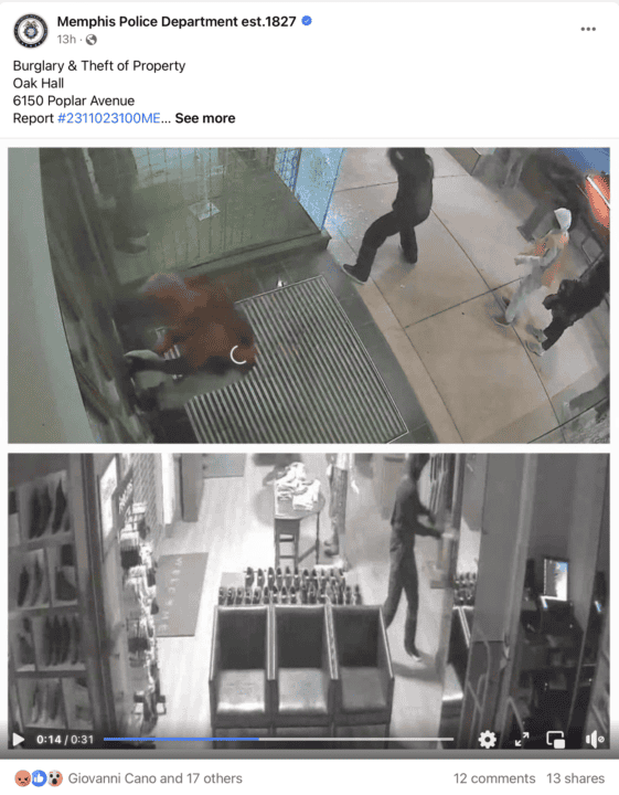 La policía publica un video de los sospechosos de robo en Oak Hall Screenshot 2023 11 14 at 11.54.00%E2%80%AFPM