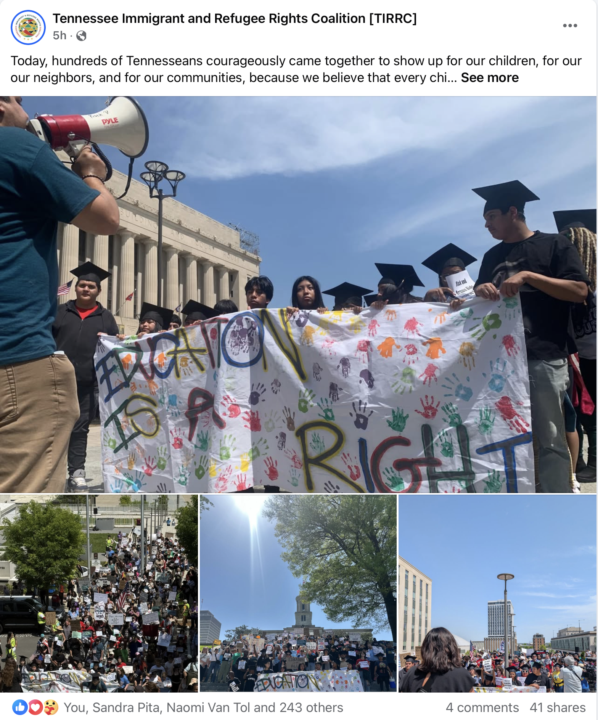 Marcha masiva en Nashville frena temporalmente proyecto de ley que limitaría educación a niños indocumentados Screenshot 2025 04 14 at 11.15.42%E2%80%AFPM