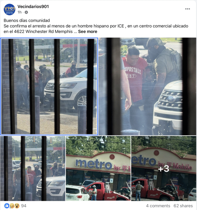 Arresto de ICE en tienda hispana de Memphis genera alerta entre la comunidad inmigrante Screenshot 2025 06 30 at 11.54.25%E2%80%AFAM