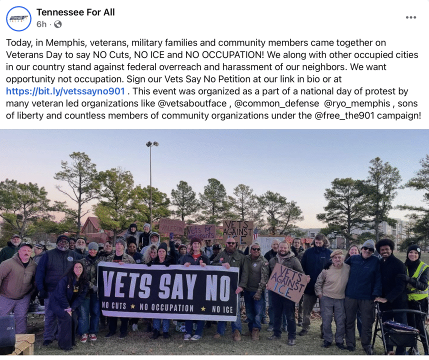 Veteranos de Memphis protestan contra abusos federales y piden justicia para sus comunidades | by rodrigodominguez