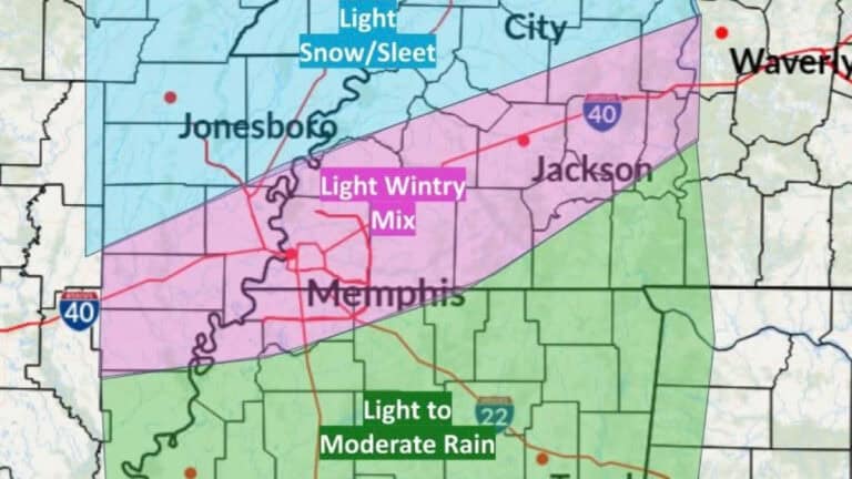 Condiciones invernales leves podrían afectar el tráfico esta tarde en Memphis