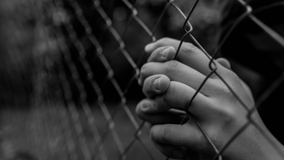 Mano de niño sostiene cerca una cerca de alambre en Memphis. — memphisnoticias.com