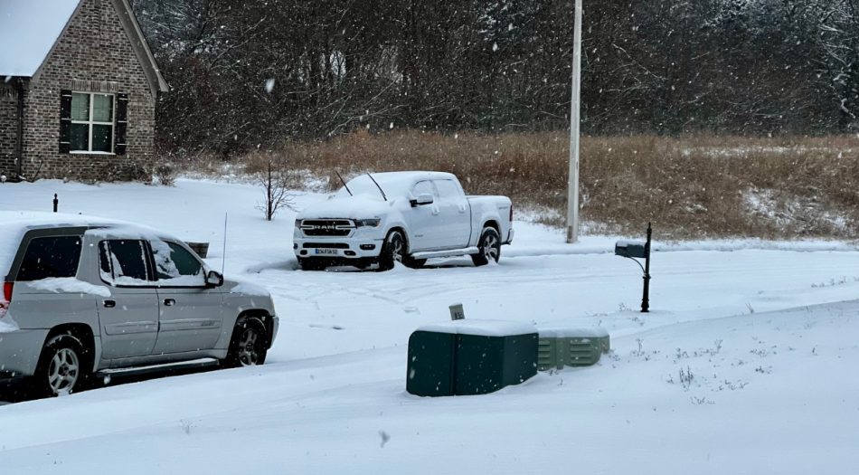Foto de archivo tormenta invernal enero 2024 Memphis Tennessee