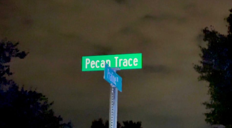 Raleigh Pecan Trace Street Sign Shelby County Sheriff Memphis Tennessee