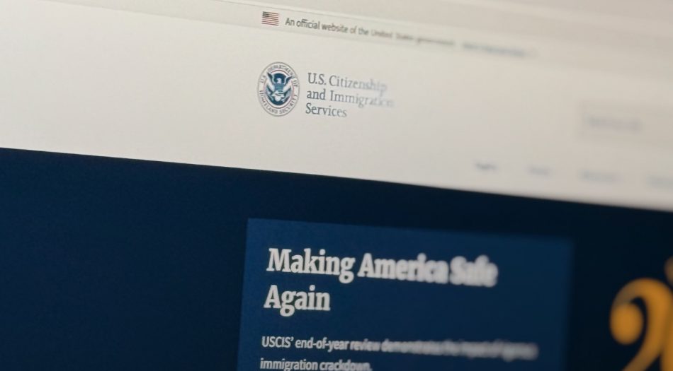 USCIS website Home Screen