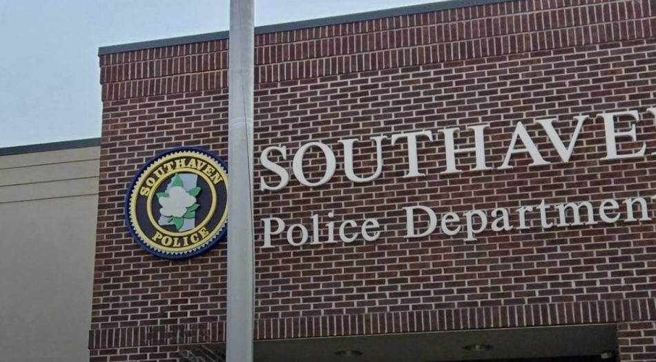 frente del edificio del departamento de policia de southaven mississippi